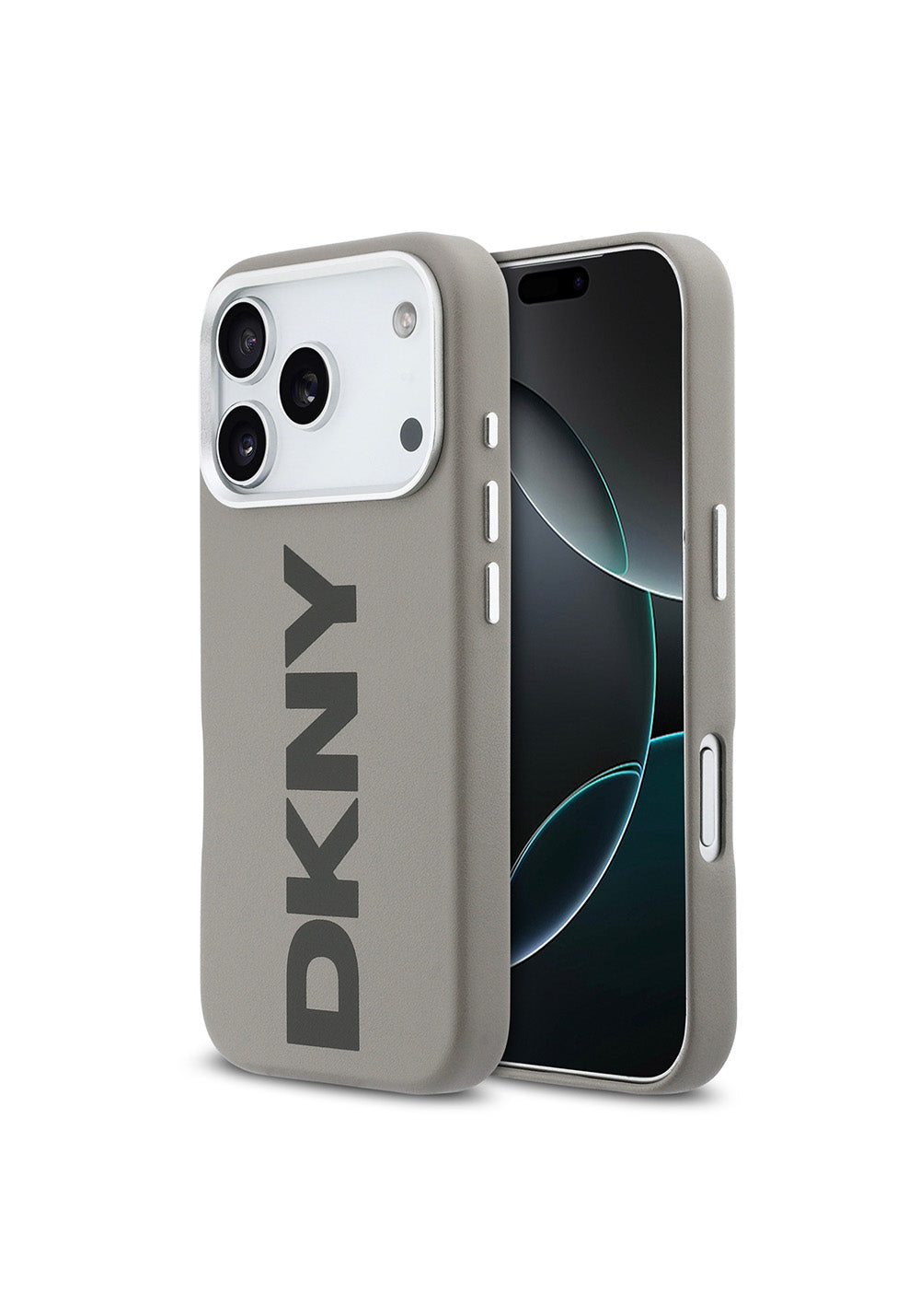 Apple iPhone 17 Pro Kılıf DKNY Orijinal Lisanslı Manyetik Şarj Uyumlu PU Büyük Dikey Logolu Kapak