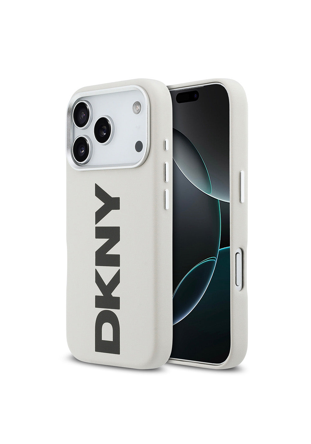 Apple iPhone 17 Pro Kılıf DKNY Orijinal Lisanslı Manyetik Şarj Uyumlu PU Büyük Dikey Logolu Kapak