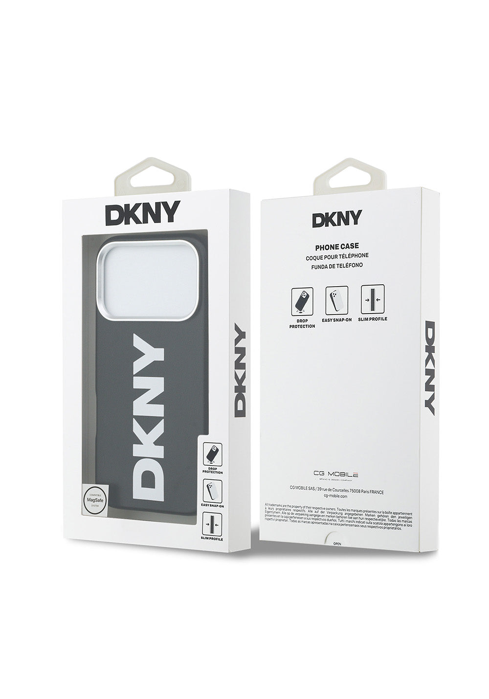 Apple iPhone 17 Pro Kılıf DKNY Orijinal Lisanslı Manyetik Şarj Uyumlu PU Büyük Dikey Logolu Kapak