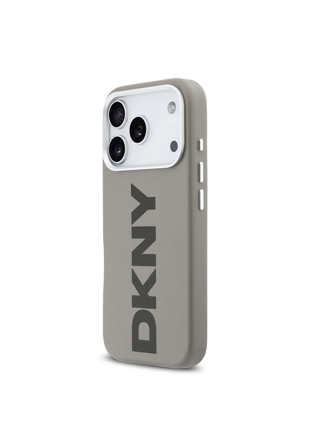 Apple iPhone 17 Pro Kılıf DKNY Orijinal Lisanslı Manyetik Şarj Uyumlu PU Büyük Dikey Logolu Kapak