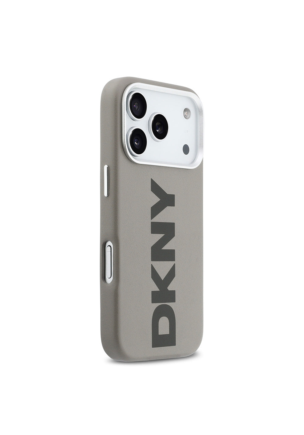 Apple iPhone 17 Pro Kılıf DKNY Orijinal Lisanslı Manyetik Şarj Uyumlu PU Büyük Dikey Logolu Kapak
