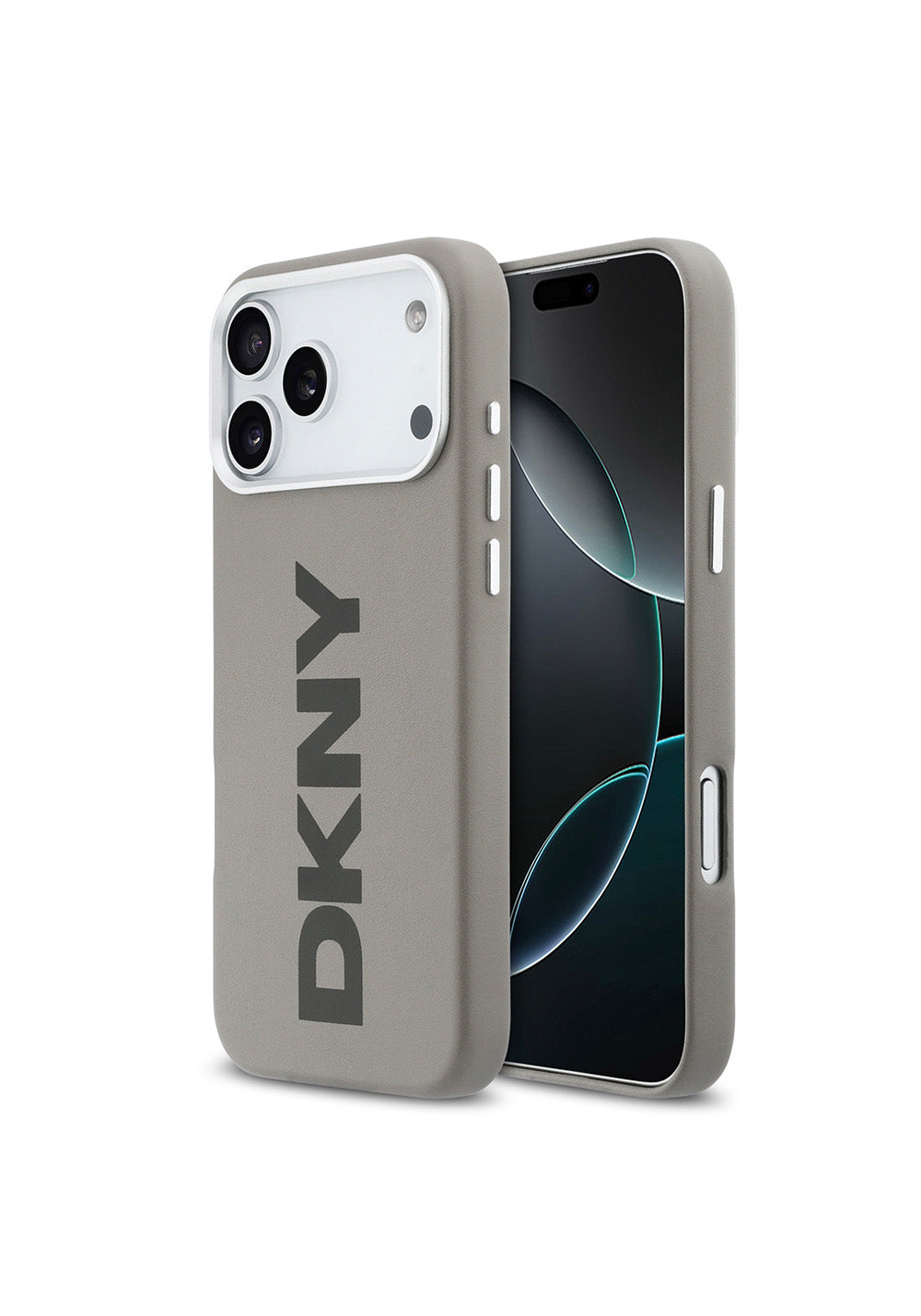 Apple iPhone 17 Pro Max Kılıf DKNY Orijinal Lisanslı Manyetik Şarj Uyumlu PU Büyük Dikey Logolu Kapak