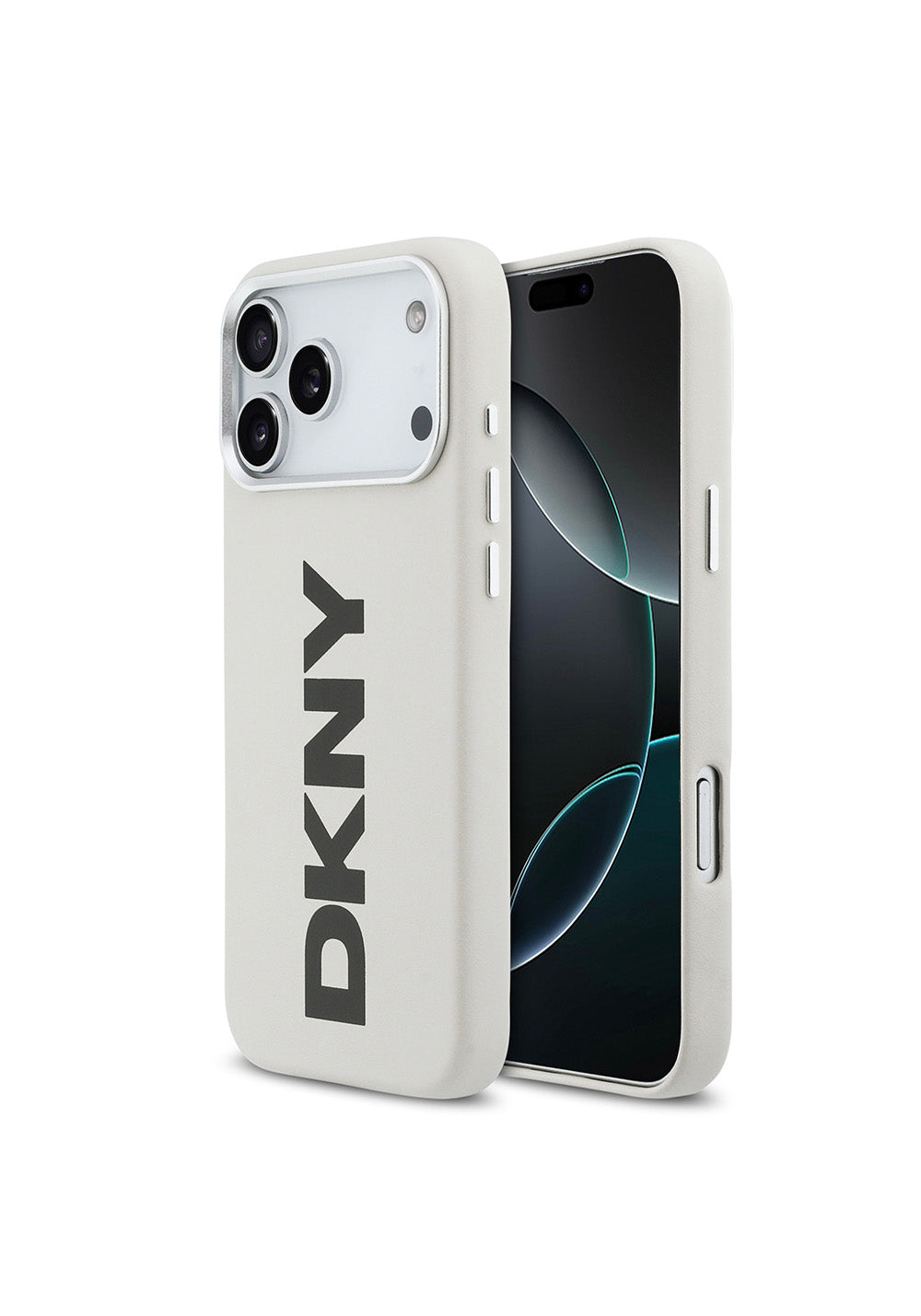 Apple iPhone 17 Pro Max Kılıf DKNY Orijinal Lisanslı Manyetik Şarj Uyumlu PU Büyük Dikey Logolu Kapak