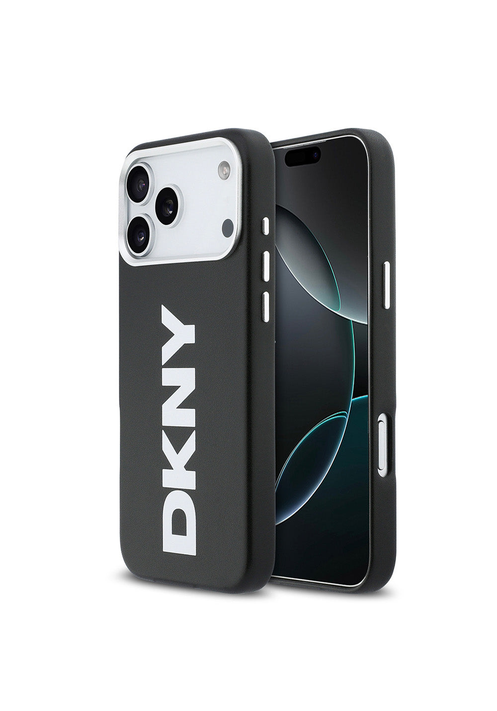 Apple iPhone 17 Pro Max Kılıf DKNY Orijinal Lisanslı Manyetik Şarj Uyumlu PU Büyük Dikey Logolu Kapak