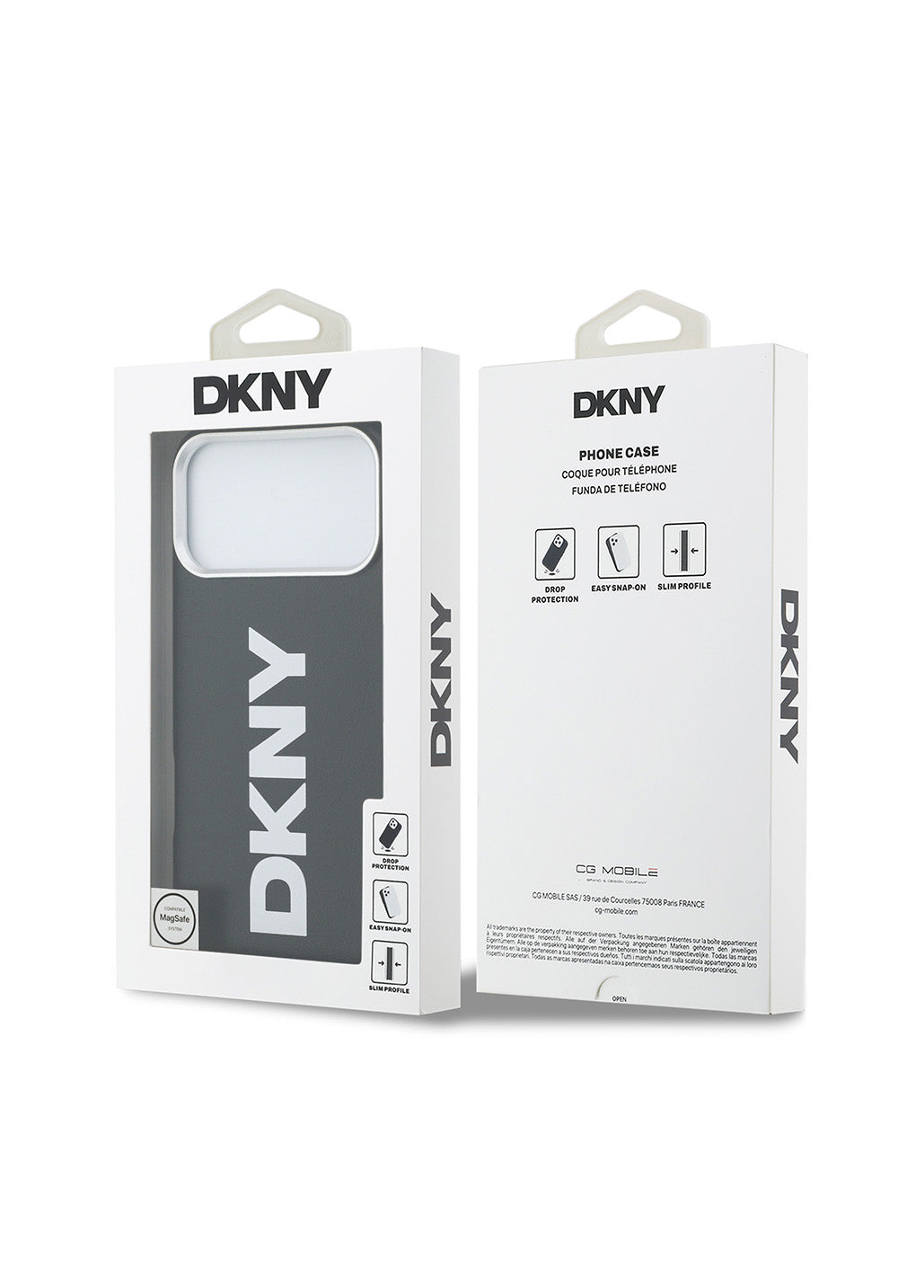 Apple iPhone 17 Pro Max Kılıf DKNY Orijinal Lisanslı Manyetik Şarj Uyumlu PU Büyük Dikey Logolu Kapak