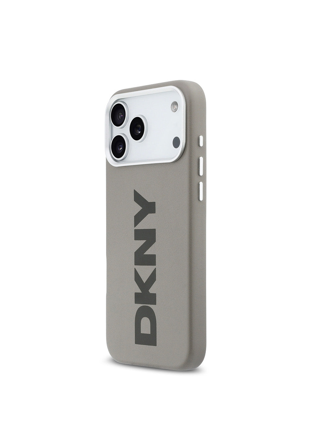Apple iPhone 17 Pro Max Kılıf DKNY Orijinal Lisanslı Manyetik Şarj Uyumlu PU Büyük Dikey Logolu Kapak