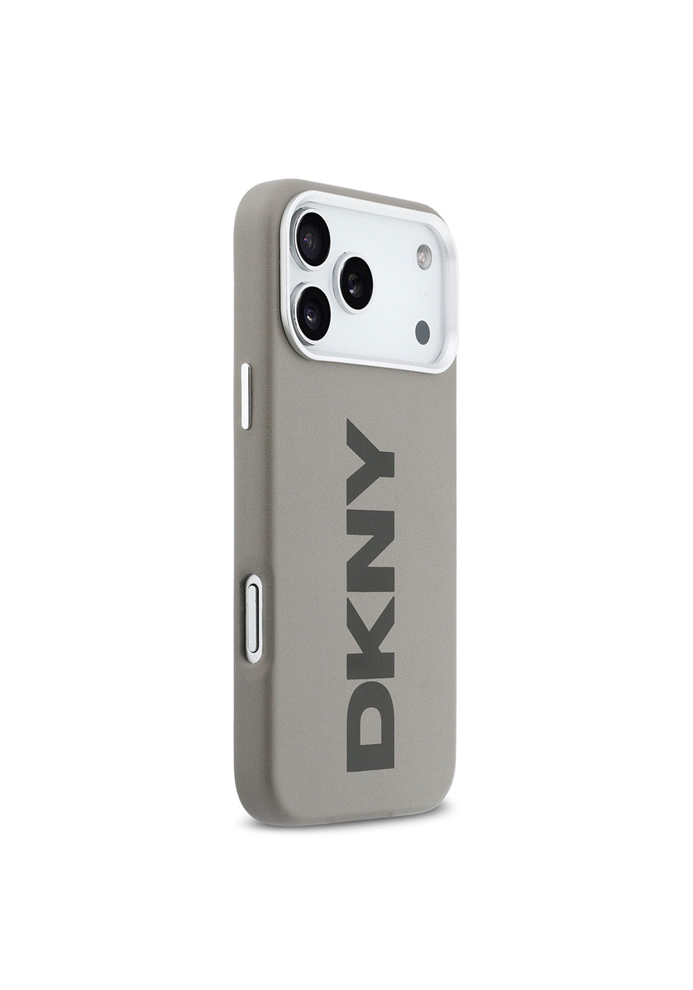 Apple iPhone 17 Pro Max Kılıf DKNY Orijinal Lisanslı Manyetik Şarj Uyumlu PU Büyük Dikey Logolu Kapak
