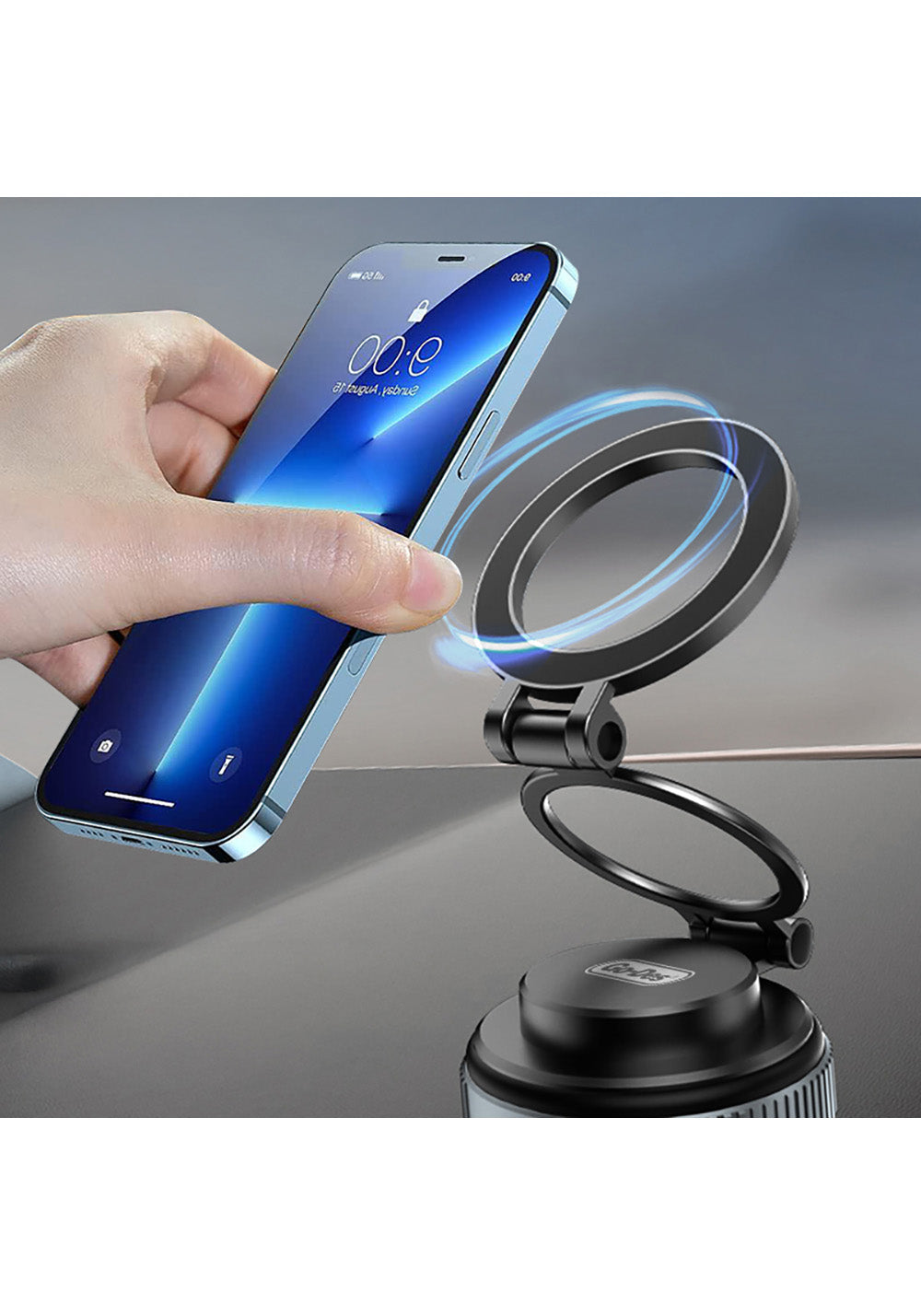 Go Des GD-HD238 360 Derece Dönebilen Vakum Özellikli Magnetik Telefon Tutucu
