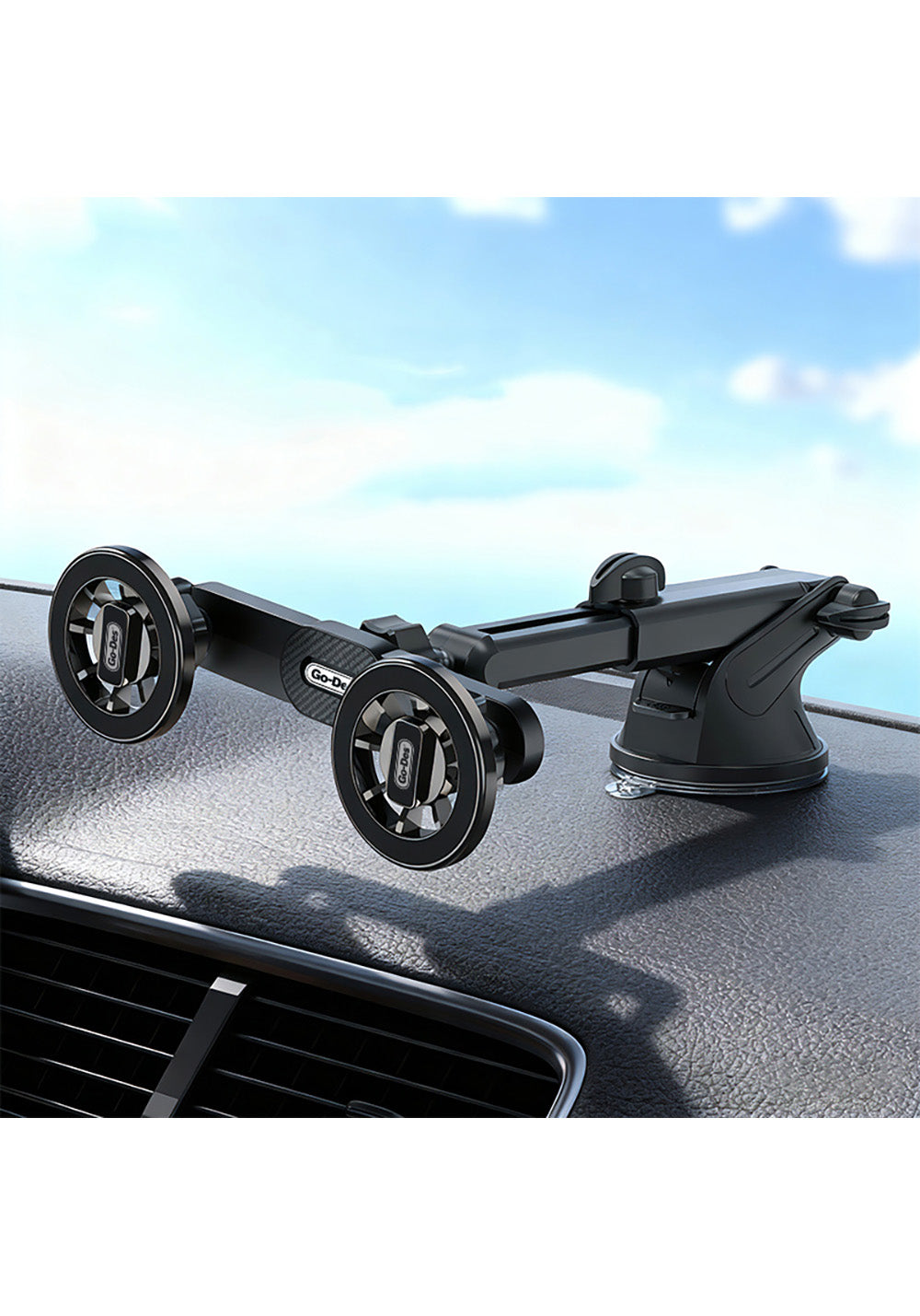 Go Des GD-HD363 360 Derece Dönebilen Uzatılabilir 2in1 Araç Telefon Tutucu