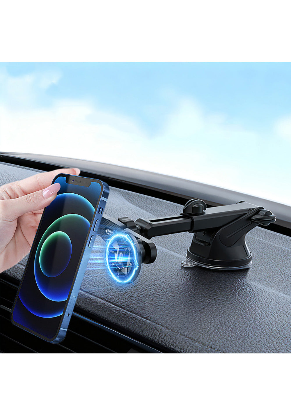 Go Des GD-HD363 360 Derece Dönebilen Uzatılabilir 2in1 Araç Telefon Tutucu