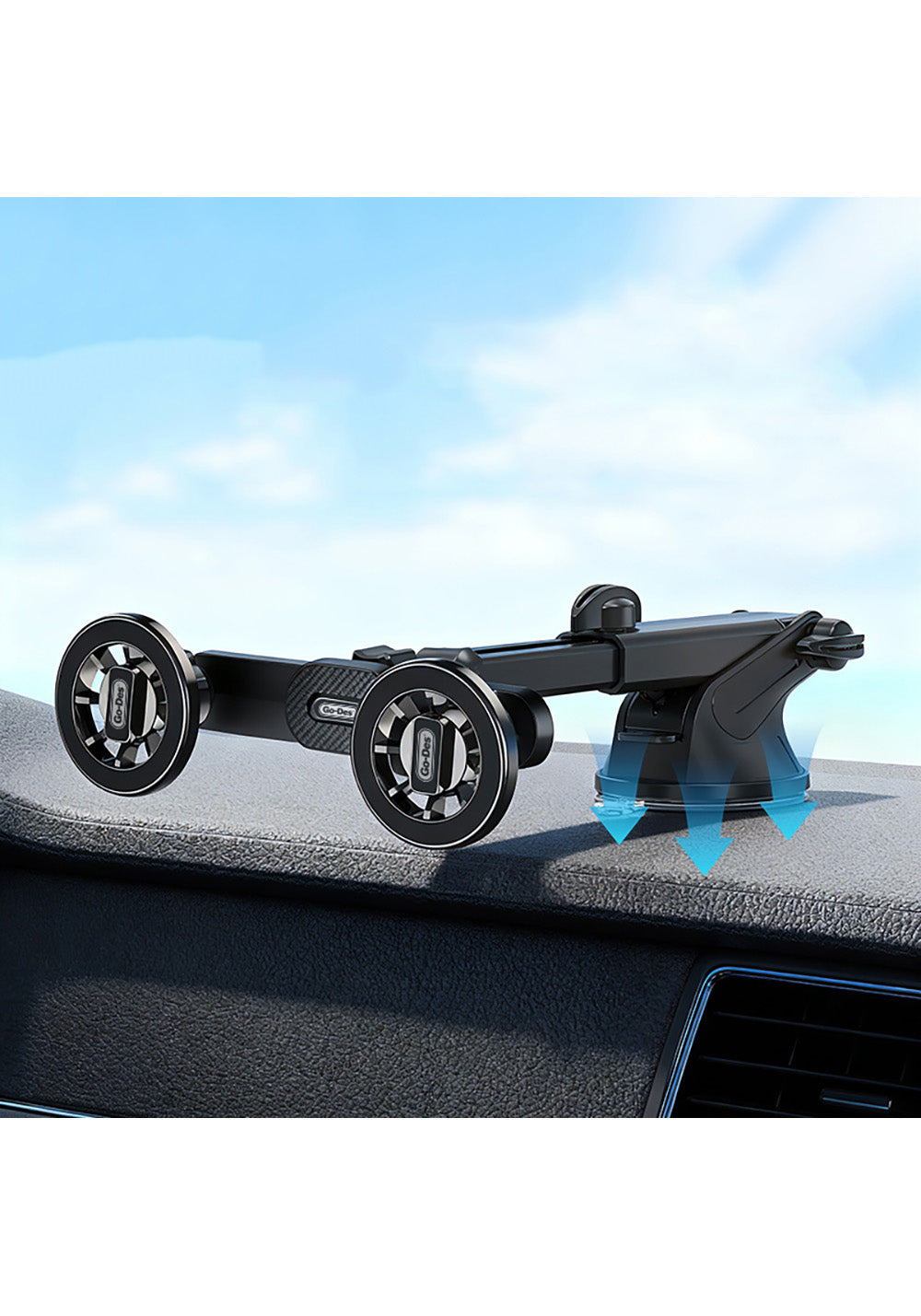 Go Des GD-HD363 360 Derece Dönebilen Uzatılabilir 2in1 Araç Telefon Tutucu