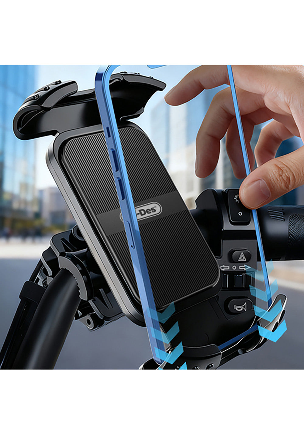 Go Des GD-HD503 360° Derece Dönebilen Ayarlanabilir Motosiklet ve Bisiklet Telefon Tutucu