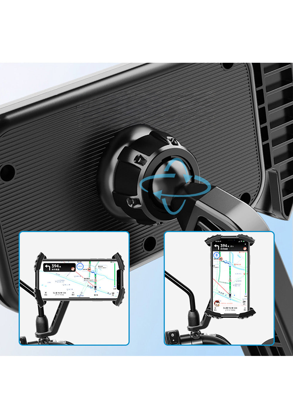 Go Des GD-HD503 360° Derece Dönebilen Ayarlanabilir Motosiklet ve Bisiklet Telefon Tutucu