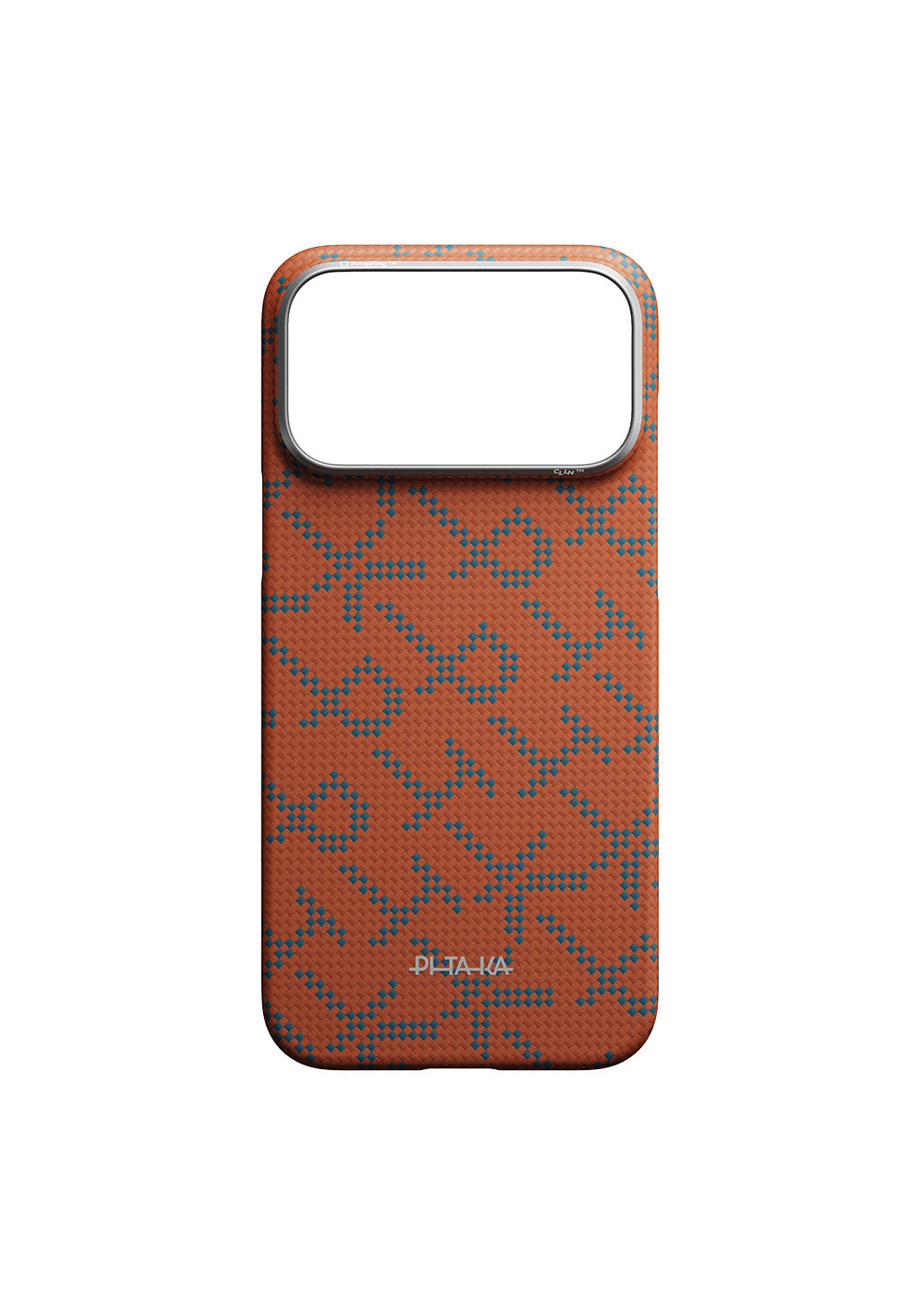 Apple iPhone 17 Pro Kılıf Manyetik Şarj Uyumlu Aramid Karbon Fiber Pitaka Tactile Woven Monogram Serisi Kapak