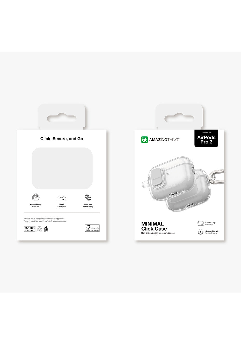 Apple Airpods Pro 3 Amazingthing Magnetik Kilit Tasarımlı Minimal Serisi Kılıf