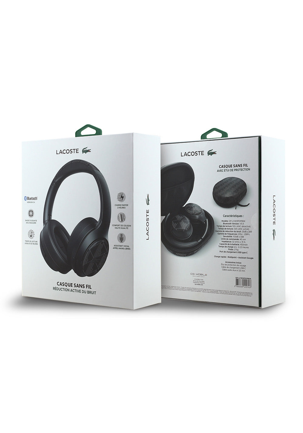 Lacoste Orijinal Lisanslı LH01 ANC Taşıma Çantalı Katlanabilir Kulak Üstü Bluetooth Kulaklık v5.4