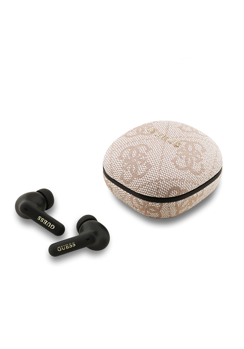 Guess Orijinal Lisanslı PU 4G Desenli Klasik Metal Yazı Logolu TWS Kulak İçi Bluetooth Kulaklık