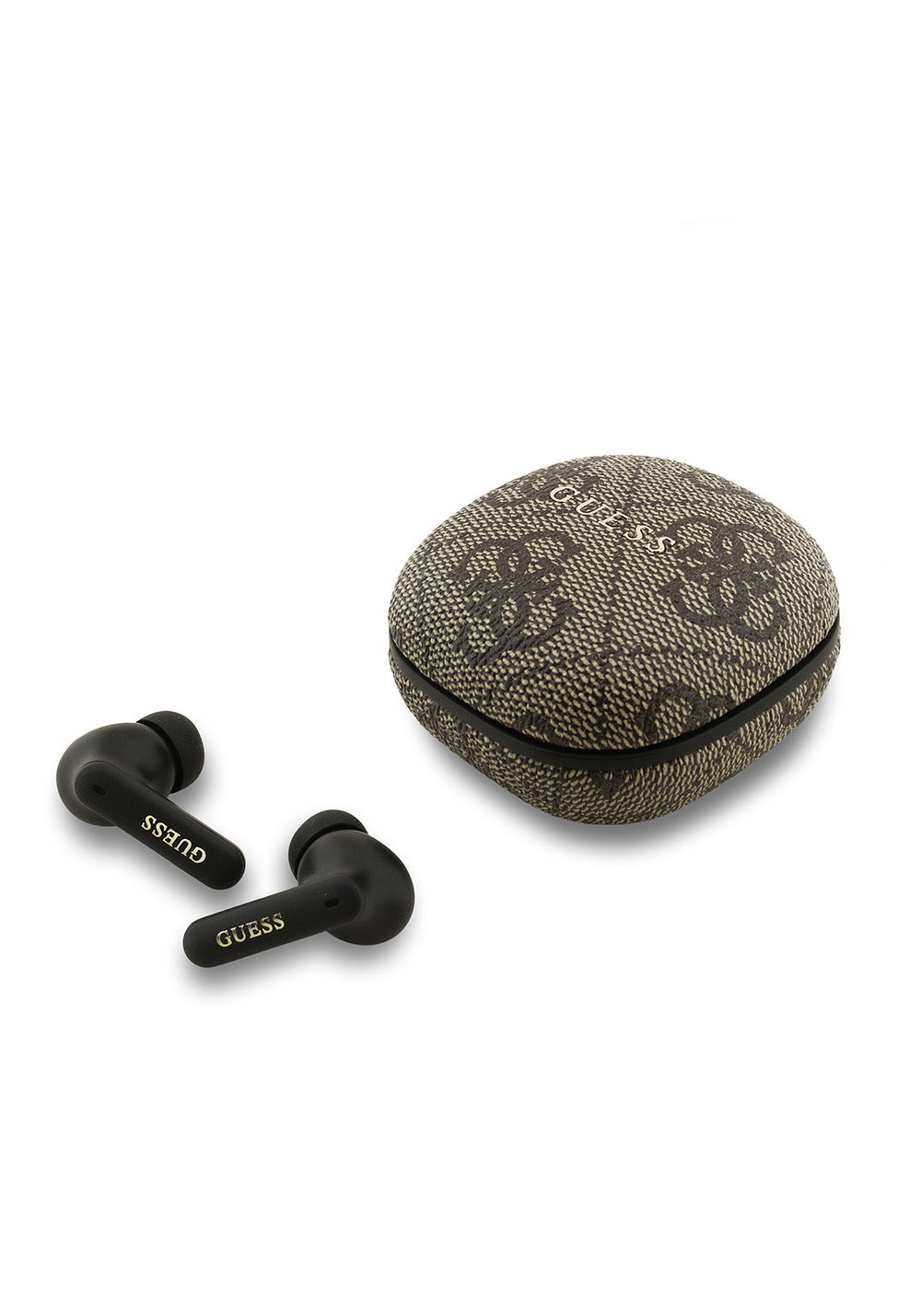 Guess Orijinal Lisanslı PU 4G Desenli Klasik Metal Yazı Logolu TWS Kulak İçi Bluetooth Kulaklık