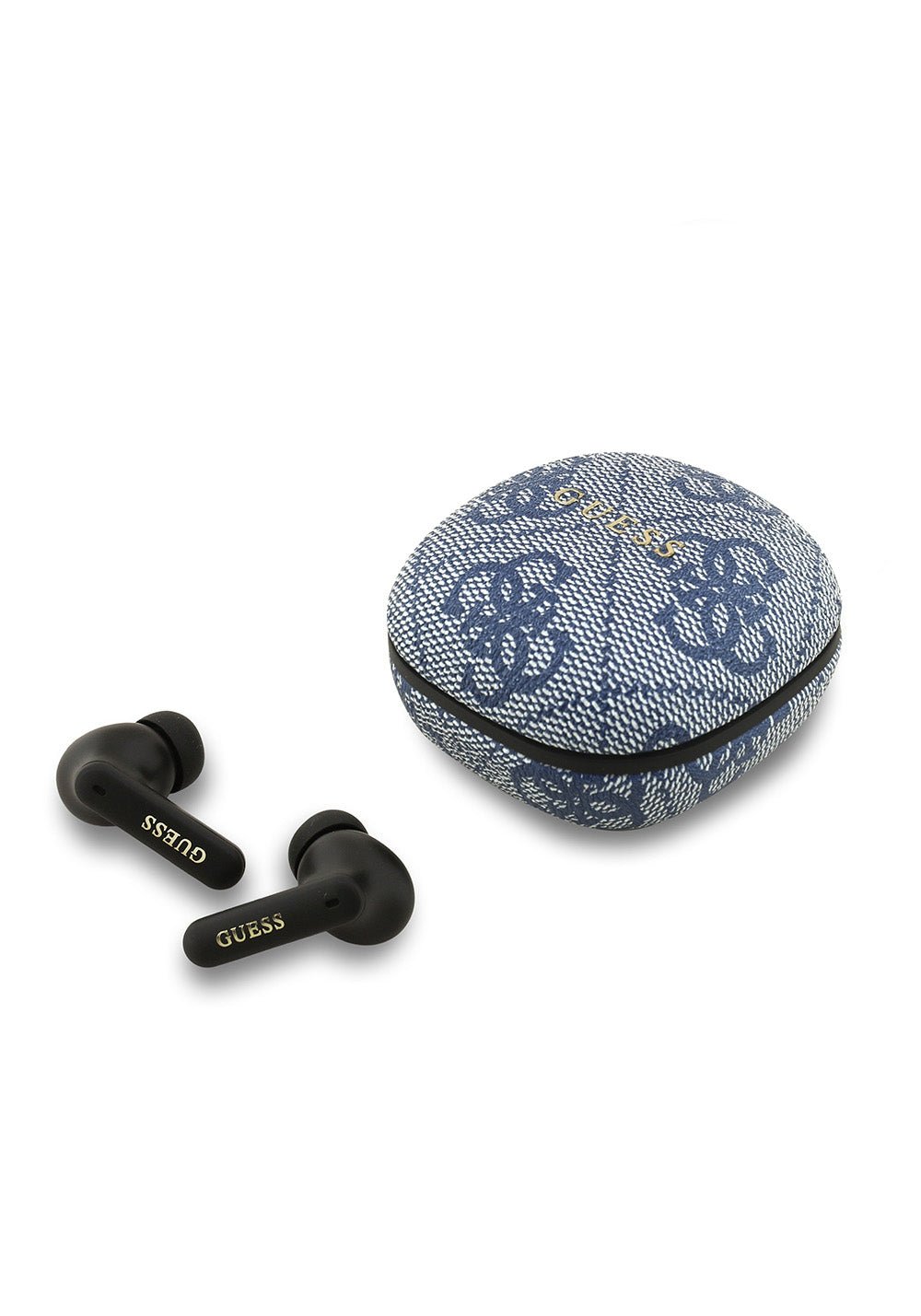 Guess Orijinal Lisanslı PU 4G Desenli Klasik Metal Yazı Logolu TWS Kulak İçi Bluetooth Kulaklık