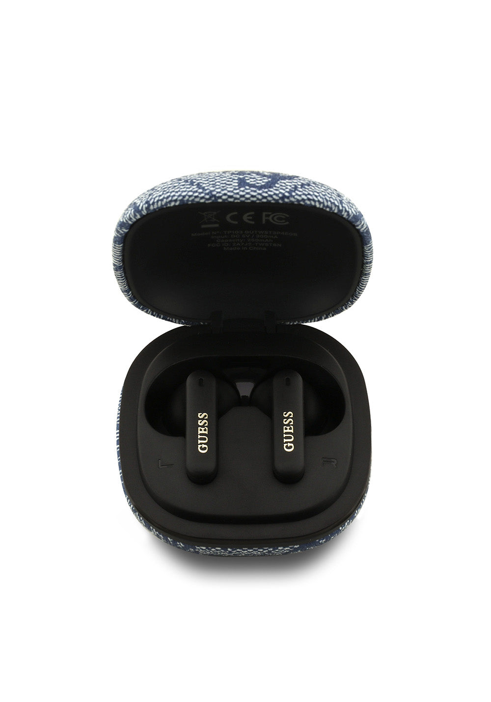 Guess Orijinal Lisanslı PU 4G Desenli Klasik Metal Yazı Logolu TWS Kulak İçi Bluetooth Kulaklık