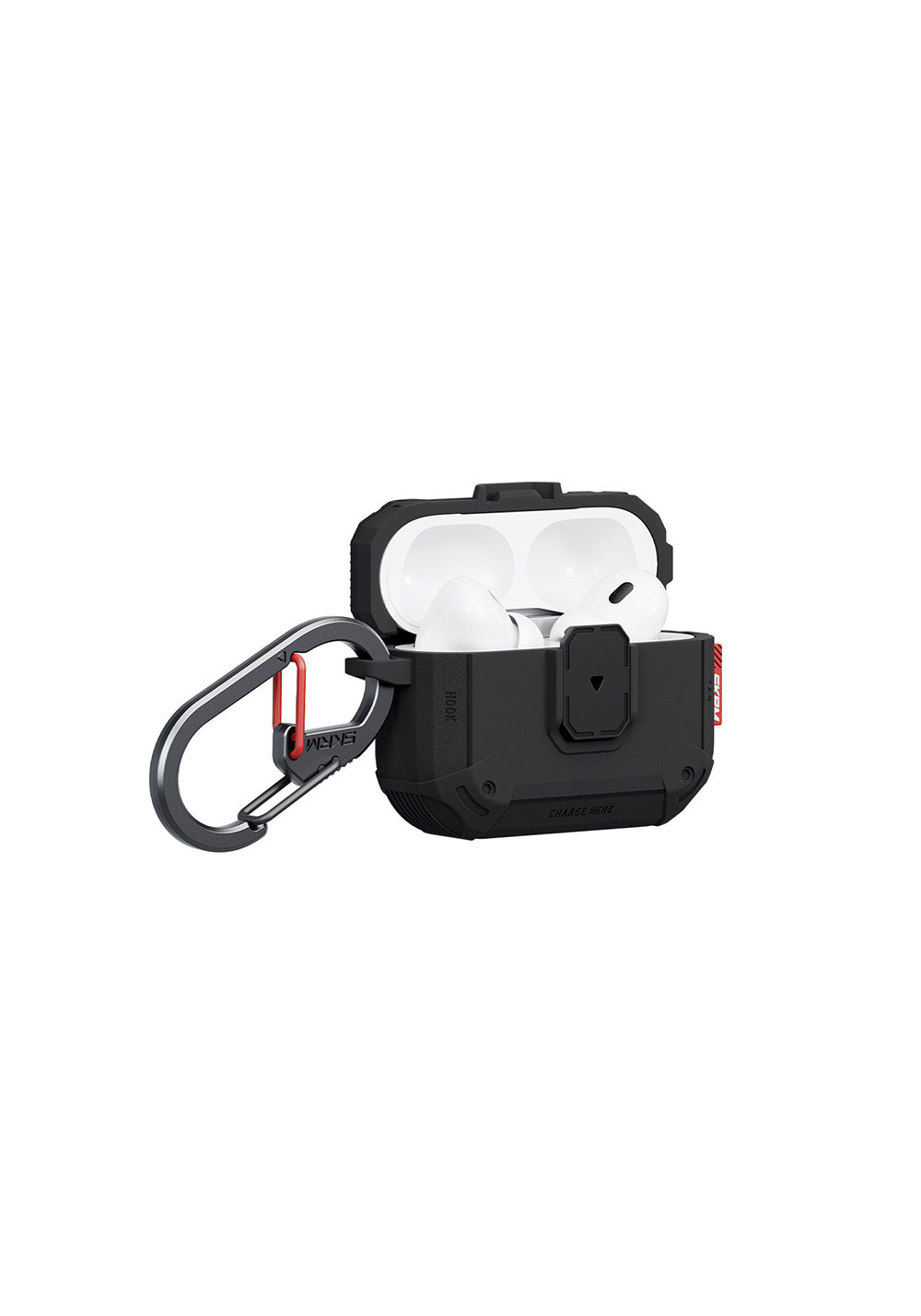 Apple Airpods Pro 3 Kılıf Airbagli Yivli Köşe Kilit Tasarımlı 360 Derece Koruma Skinarma Mecha LE Kılıf