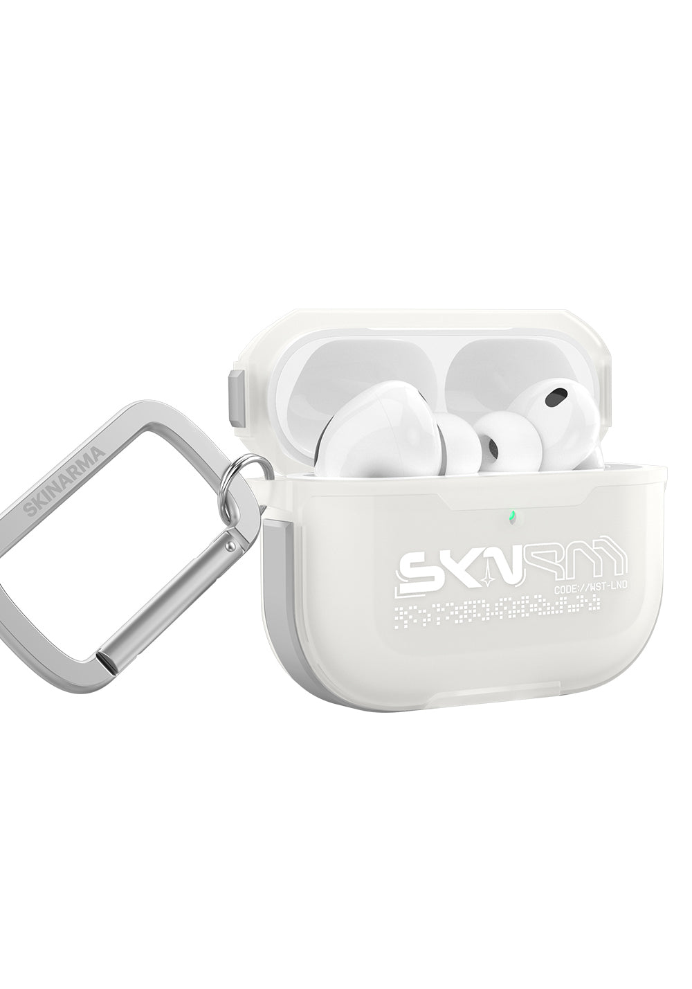 Apple Airpods Pro 3 Kılıf Skinarma Transparan Mat Tasarım Kinzoku Kılıf