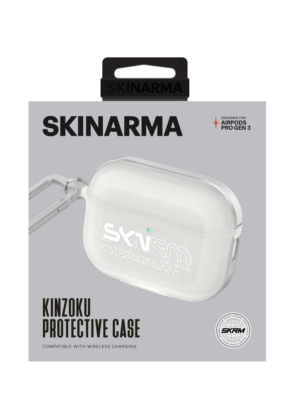 Apple Airpods Pro 3 Kılıf Skinarma Transparan Mat Tasarım Kinzoku Kılıf