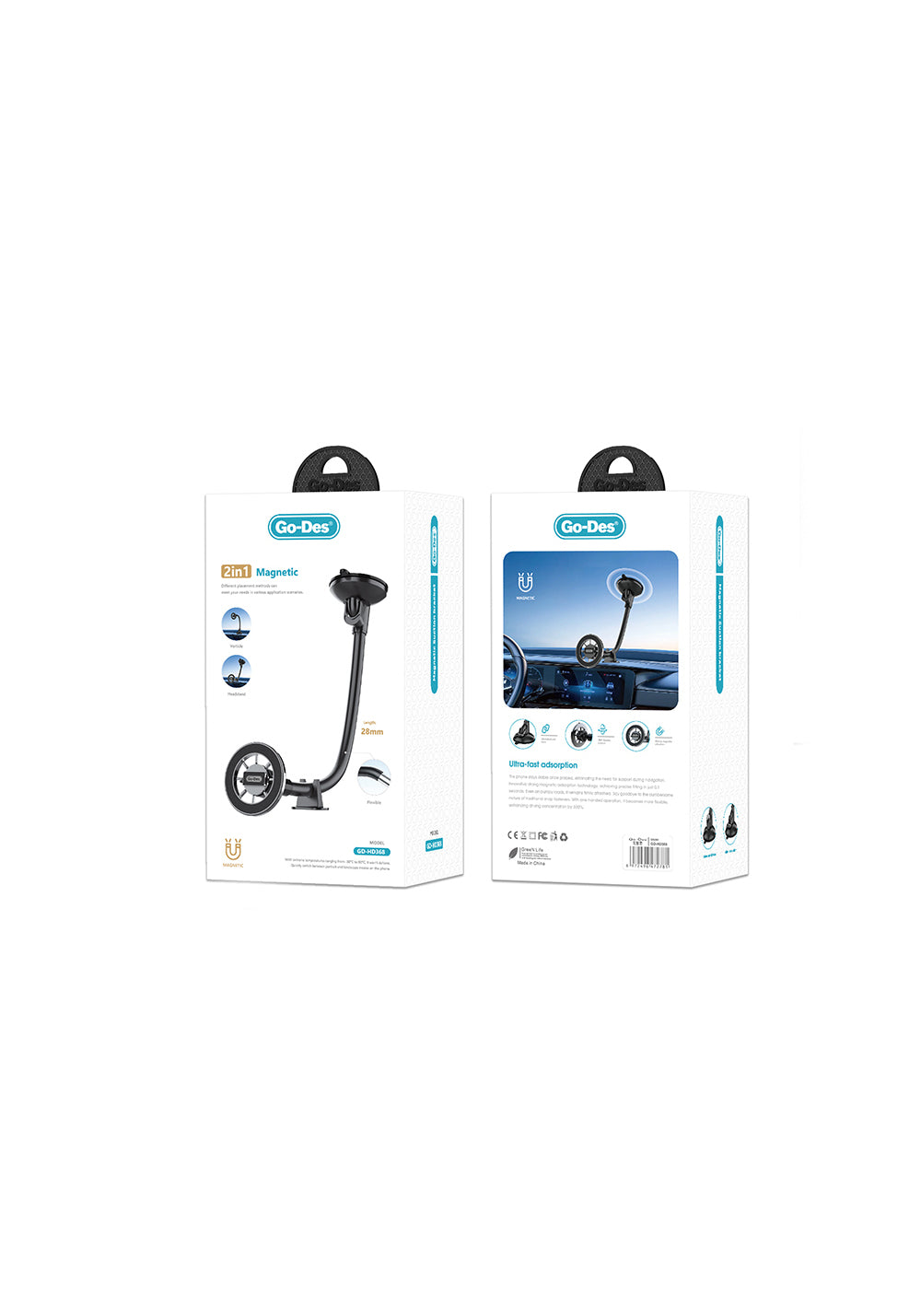 Go Des GD-HD368 Magnetik Esnek Vantuzlu Tasarım Araç Telefon Tutucu