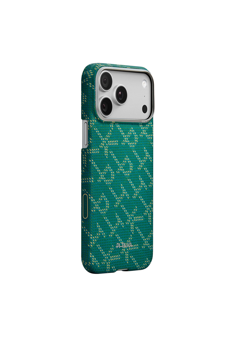 Apple iPhone 17 Pro Max Kılıf Manyetik Şarj Uyumlu Aramid Karbon Fiber Pitaka Tactile Woven Monogram Serisi Kapak