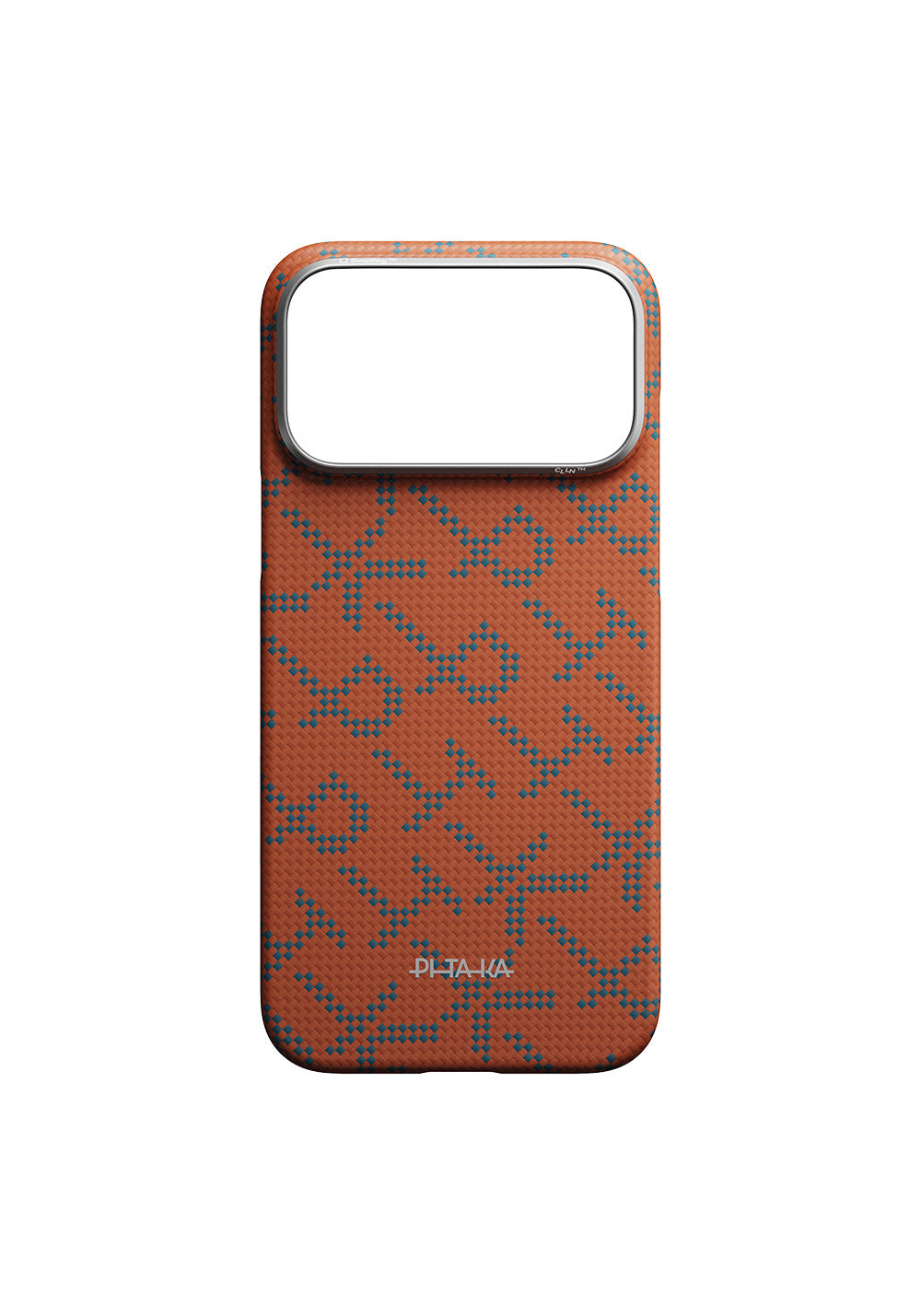 Apple iPhone 17 Pro Max Kılıf Manyetik Şarj Uyumlu Aramid Karbon Fiber Pitaka Tactile Woven Monogram Serisi Kapak