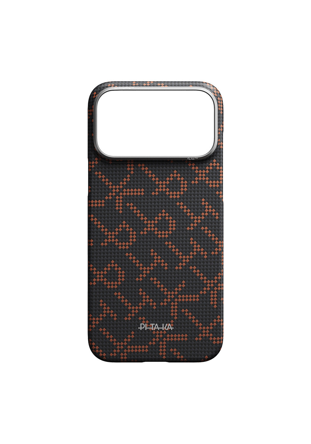 Apple iPhone 17 Pro Max Kılıf Manyetik Şarj Uyumlu Aramid Karbon Fiber Pitaka Tactile Woven Monogram Serisi Kapak