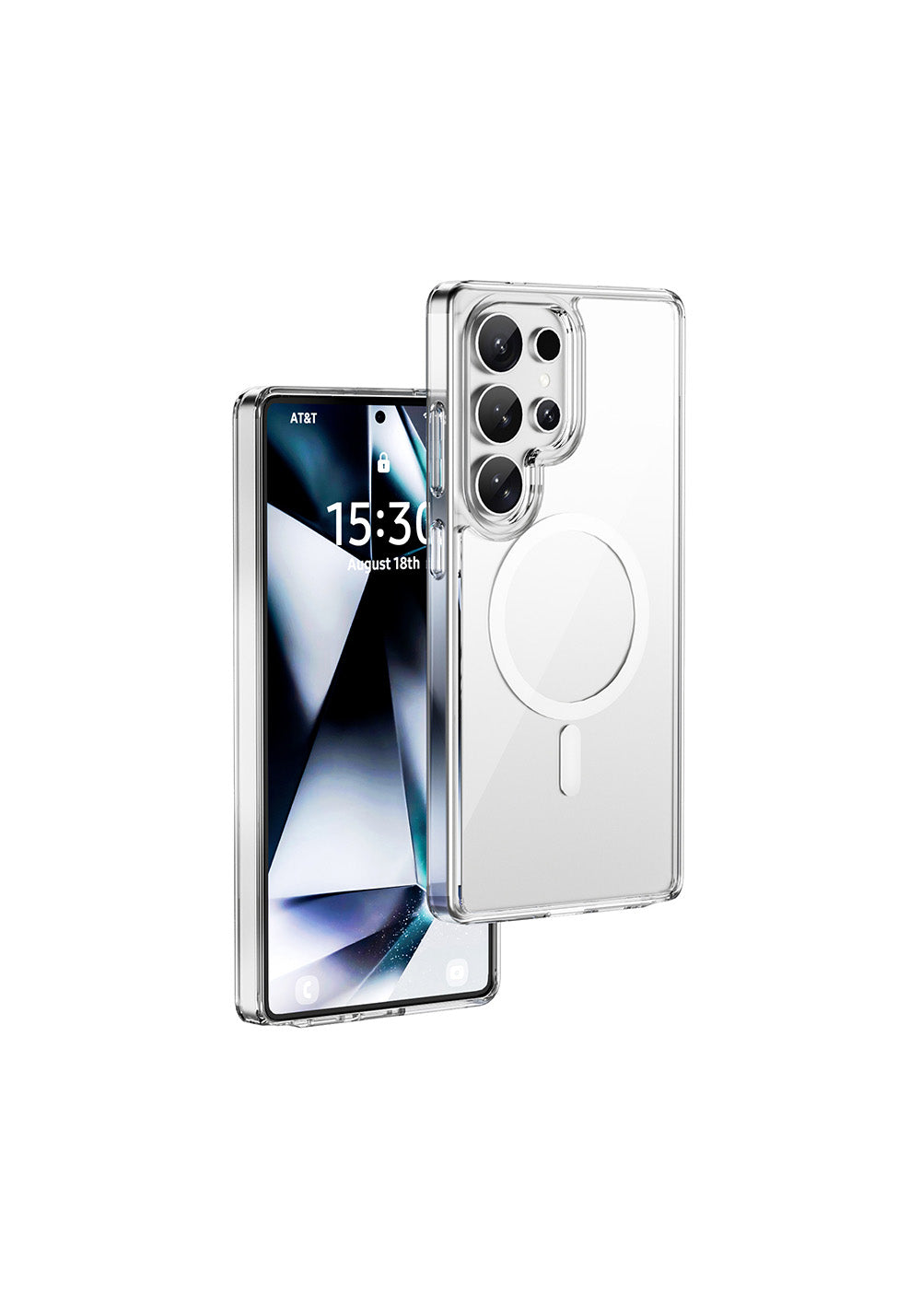 Galaxy S26 Ultra Kılıf Wiwu MCC-101 iShield Pro Serisi Manyetik Şarj Uyumlu Crystal Sert PC Kapak