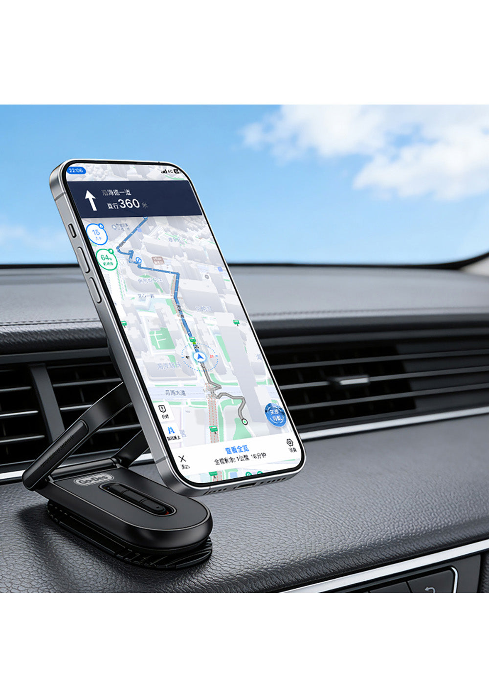 Go Des GD-HD273 Katlanabilir Magnetik Düz Zemin Araç Telefon Tutucu