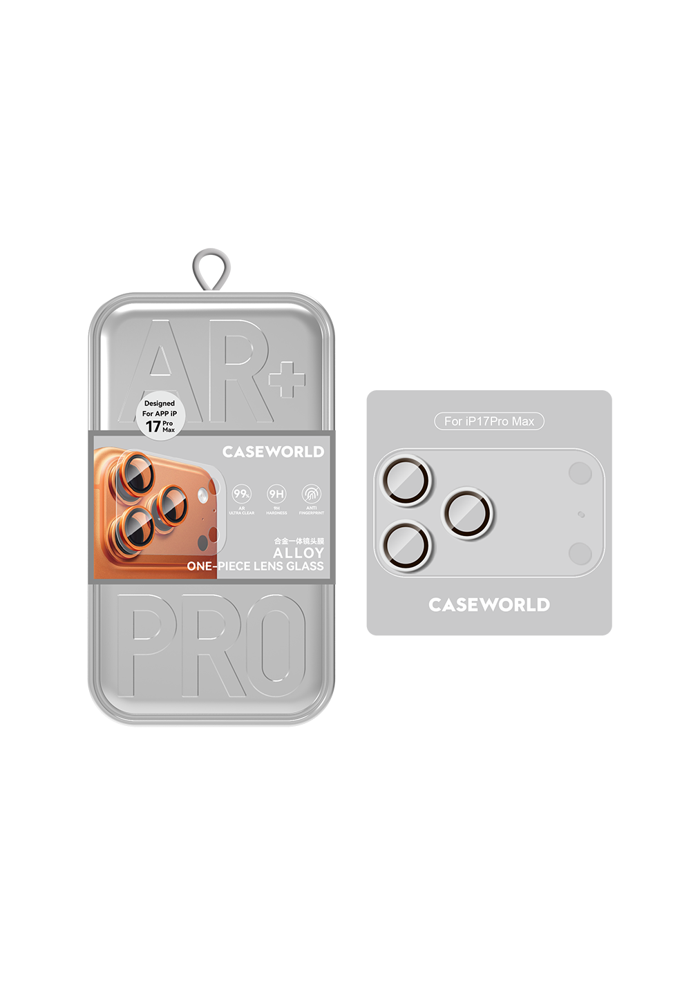 Apple iPhone 17 Pro Max CaseWorld Alloy One-Piece Serisi Anti Reflective Kamera Lens Koruyucu