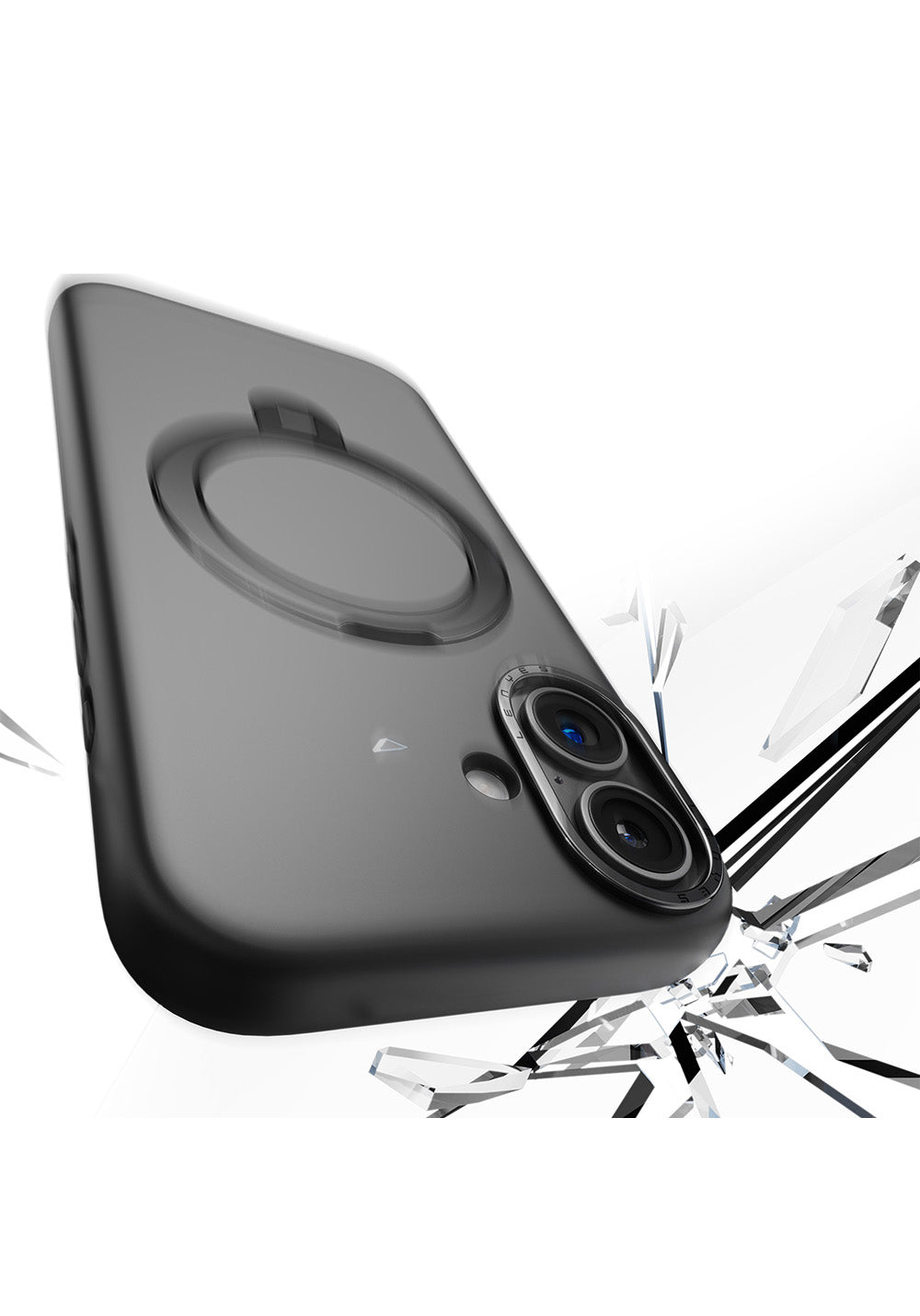 Apple iPhone 17 Kılıf Manyetik Şarj Uyumlu Metal Standlı Sıvı Silikon Lenyes CK223 Kapak