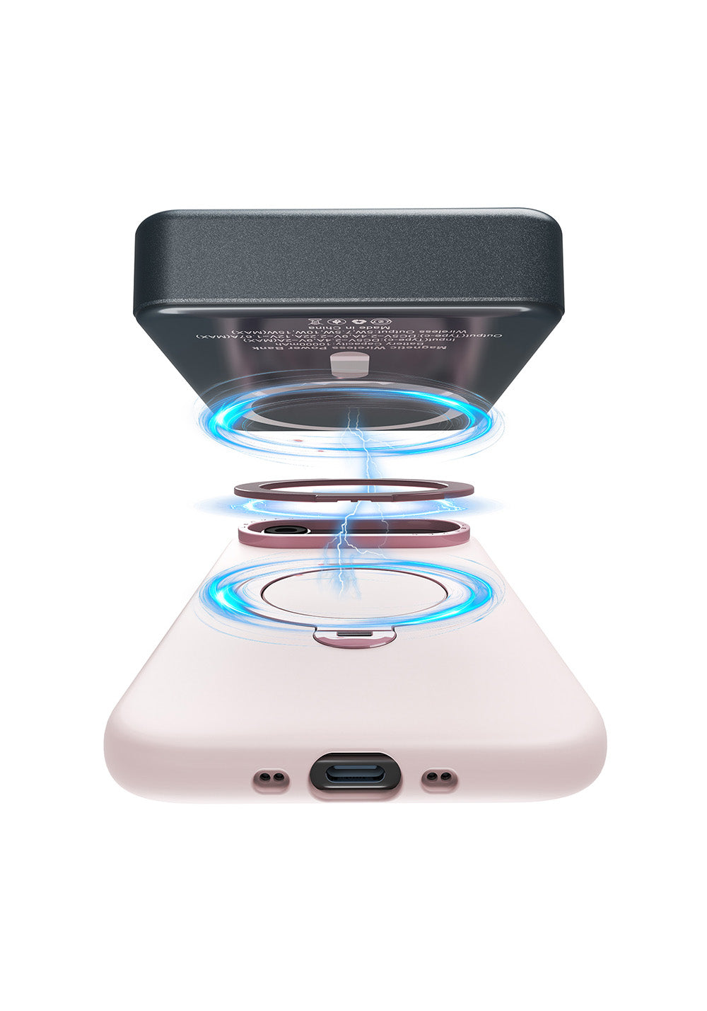 Apple iPhone 17 Kılıf Manyetik Şarj Uyumlu Metal Standlı Sıvı Silikon Lenyes CK223 Kapak