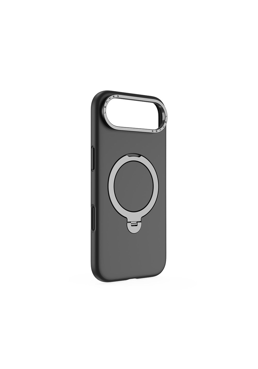 Apple iPhone 17 Air Kılıf Manyetik Şarj Uyumlu Metal Standlı Sıvı Silikon Lenyes CK223 Kapak