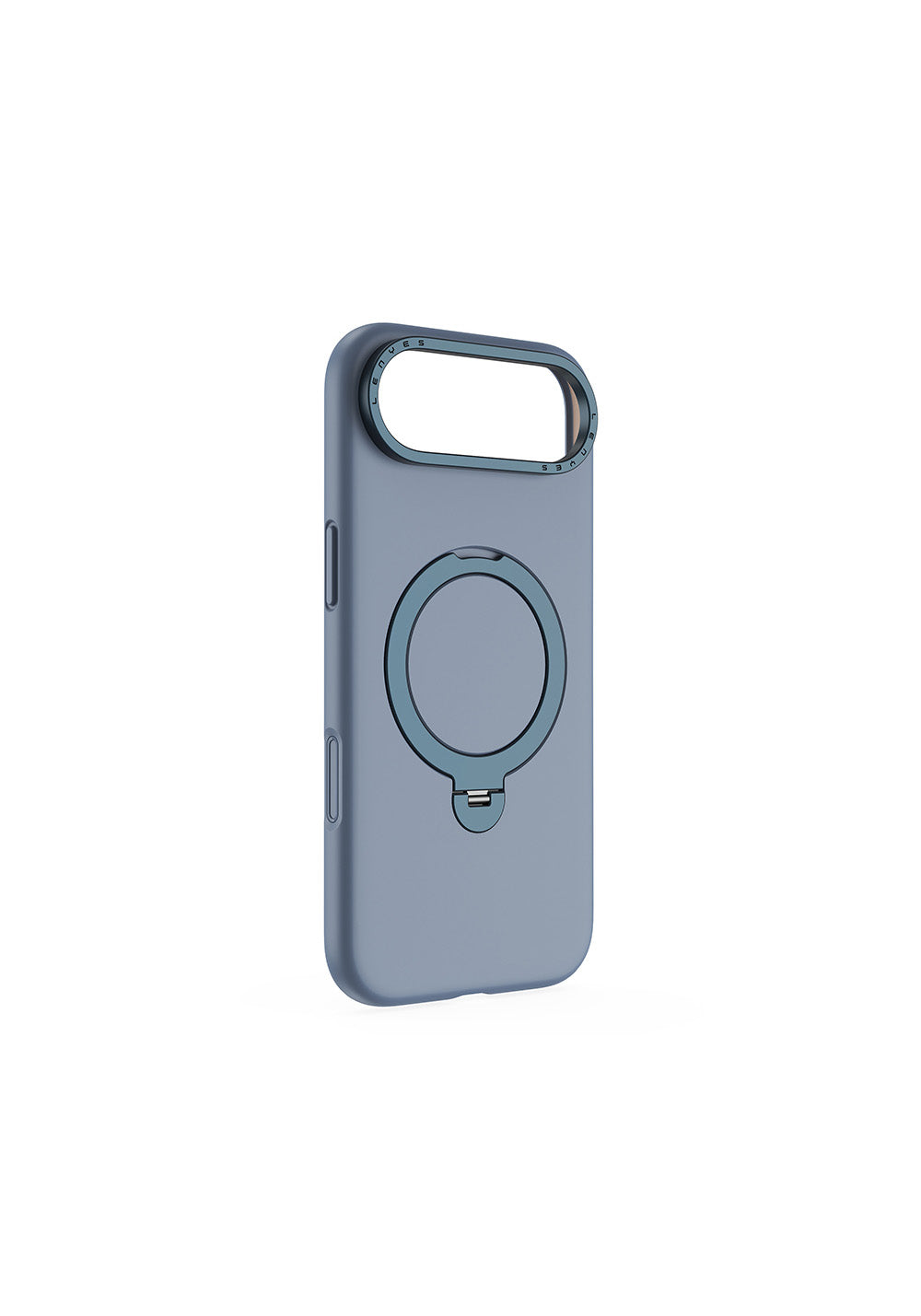 Apple iPhone 17 Air Kılıf Manyetik Şarj Uyumlu Metal Standlı Sıvı Silikon Lenyes CK223 Kapak