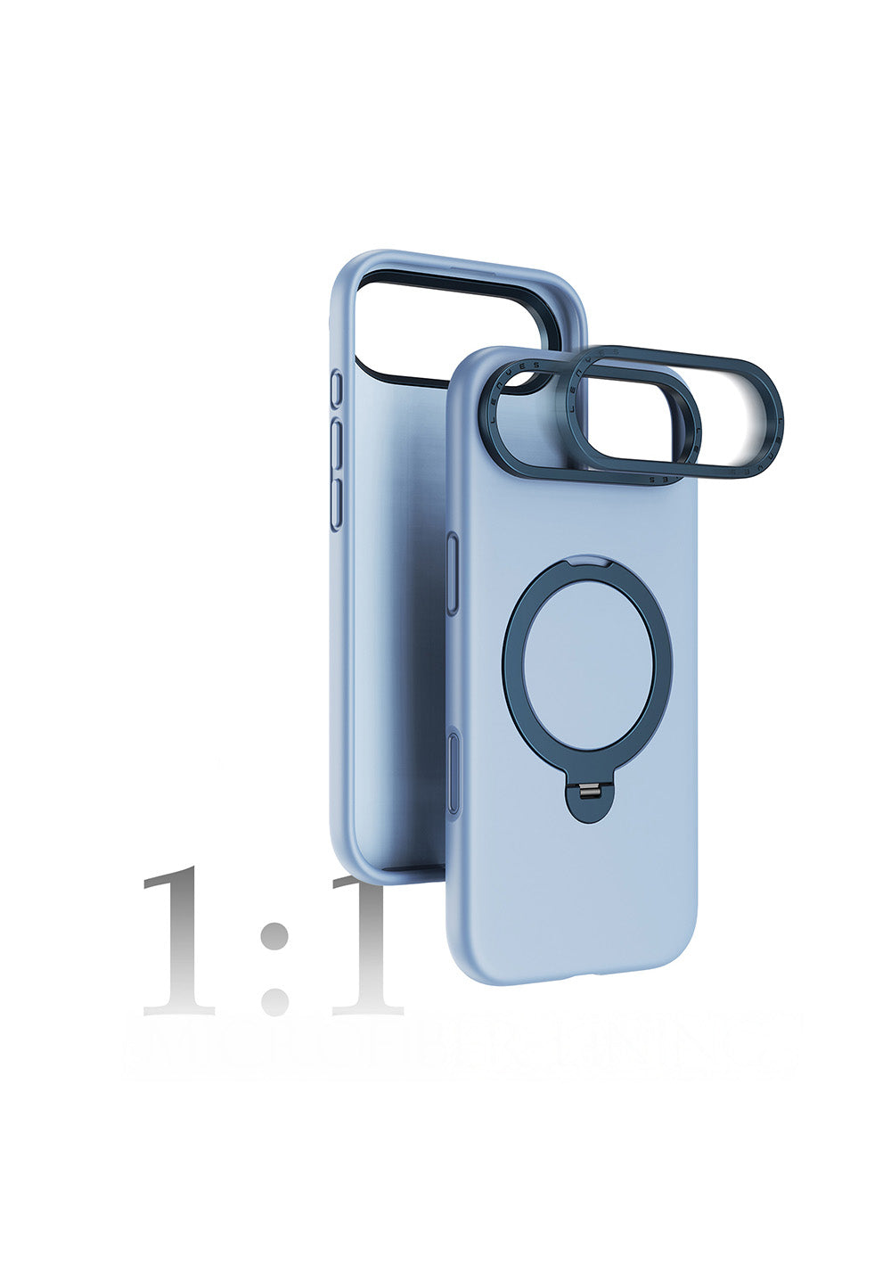 Apple iPhone 17 Air Kılıf Manyetik Şarj Uyumlu Metal Standlı Sıvı Silikon Lenyes CK223 Kapak