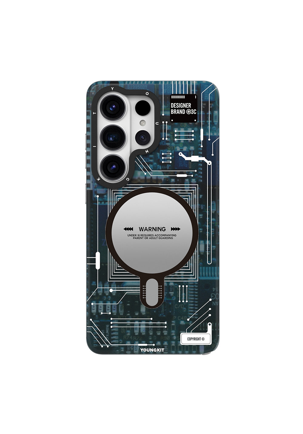 Galaxy S26 Ultra Kılıf Manyetik Şarj Uyumlu Youngkit 360 Derece Standlı Technology Serisi Kapak