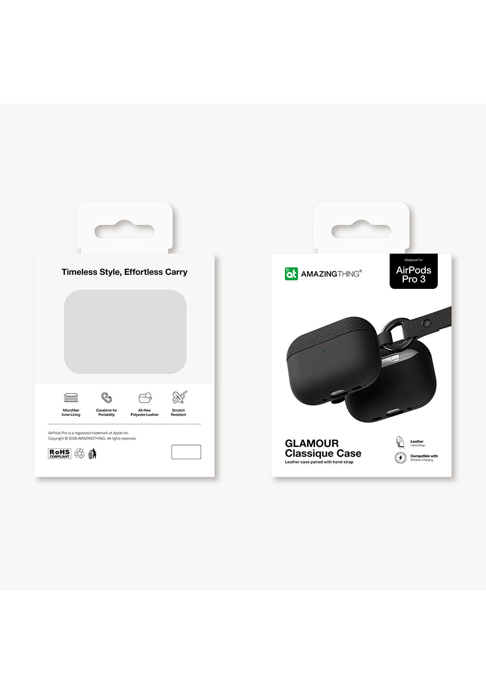 Apple AirPods Pro 3 Amazingthing Glamour Classique Serisi Deri Tasarımlı Kapak