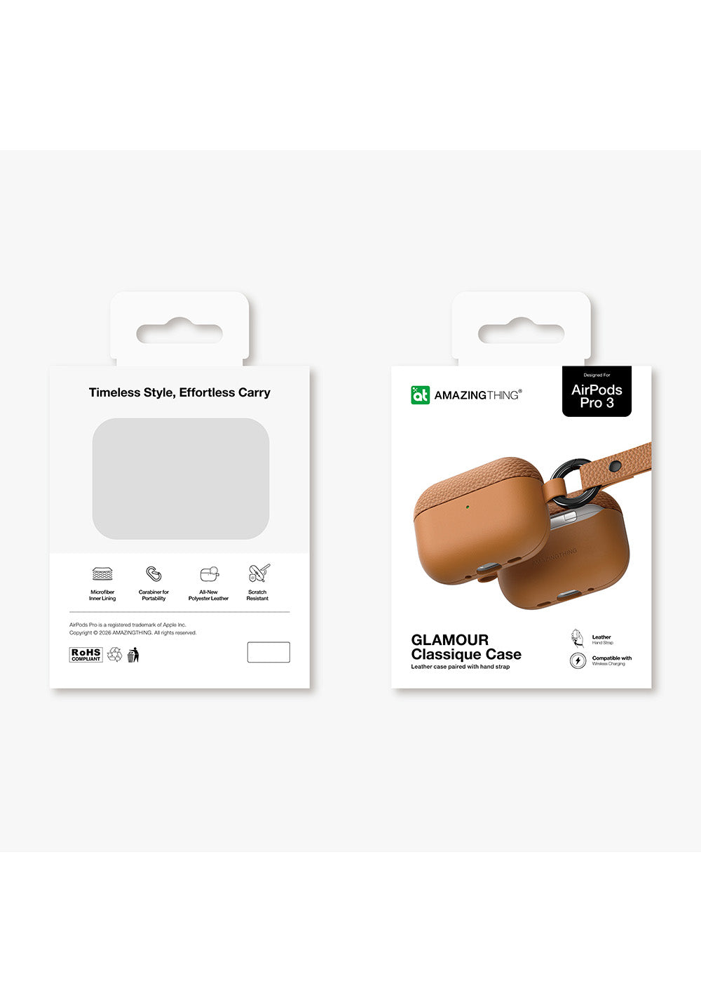Apple AirPods Pro 3 Amazingthing Glamour Classique Serisi Deri Tasarımlı Kapak