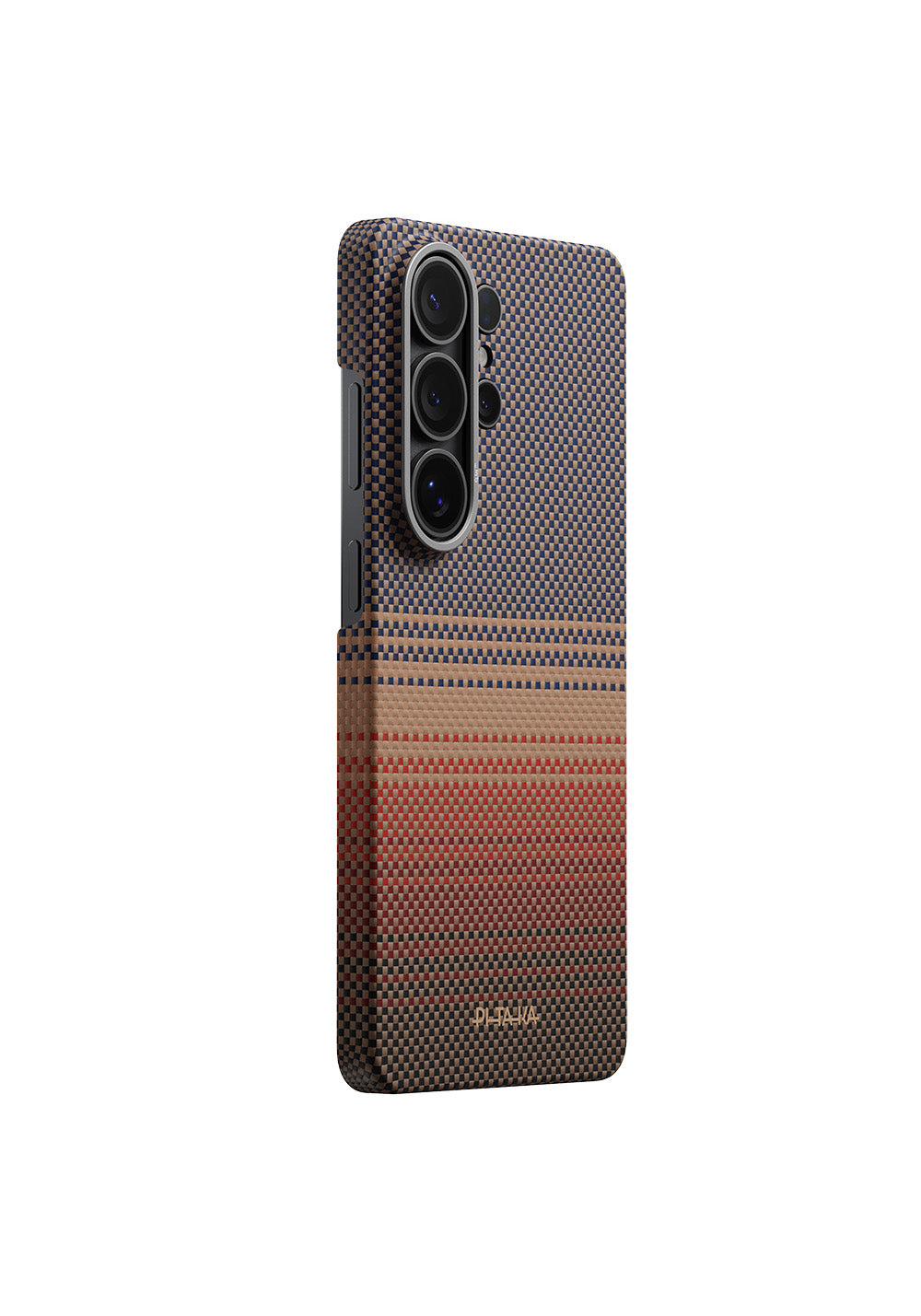 Galaxy S26 Ultra Kılıf Manyetik Şarj Uyumlu Aramid Karbon Fiber Pitaka Tactile Woven Sunset-Moonrise Serisi Kapak