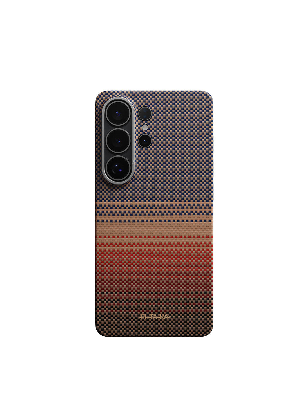 Galaxy S26 Ultra Kılıf Manyetik Şarj Uyumlu Aramid Karbon Fiber Pitaka Tactile Woven Sunset-Moonrise Serisi Kapak