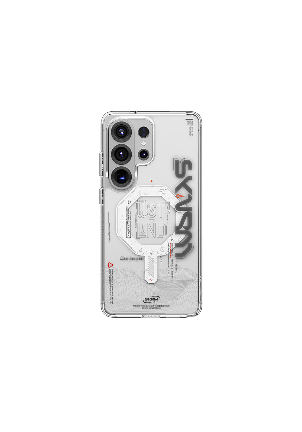 Galaxy S26 Ultra Kılıf Manyetik Şarj Uyumlu Yazı Desenli Airbag Tasarımlı Skinarma Sonix Kapak