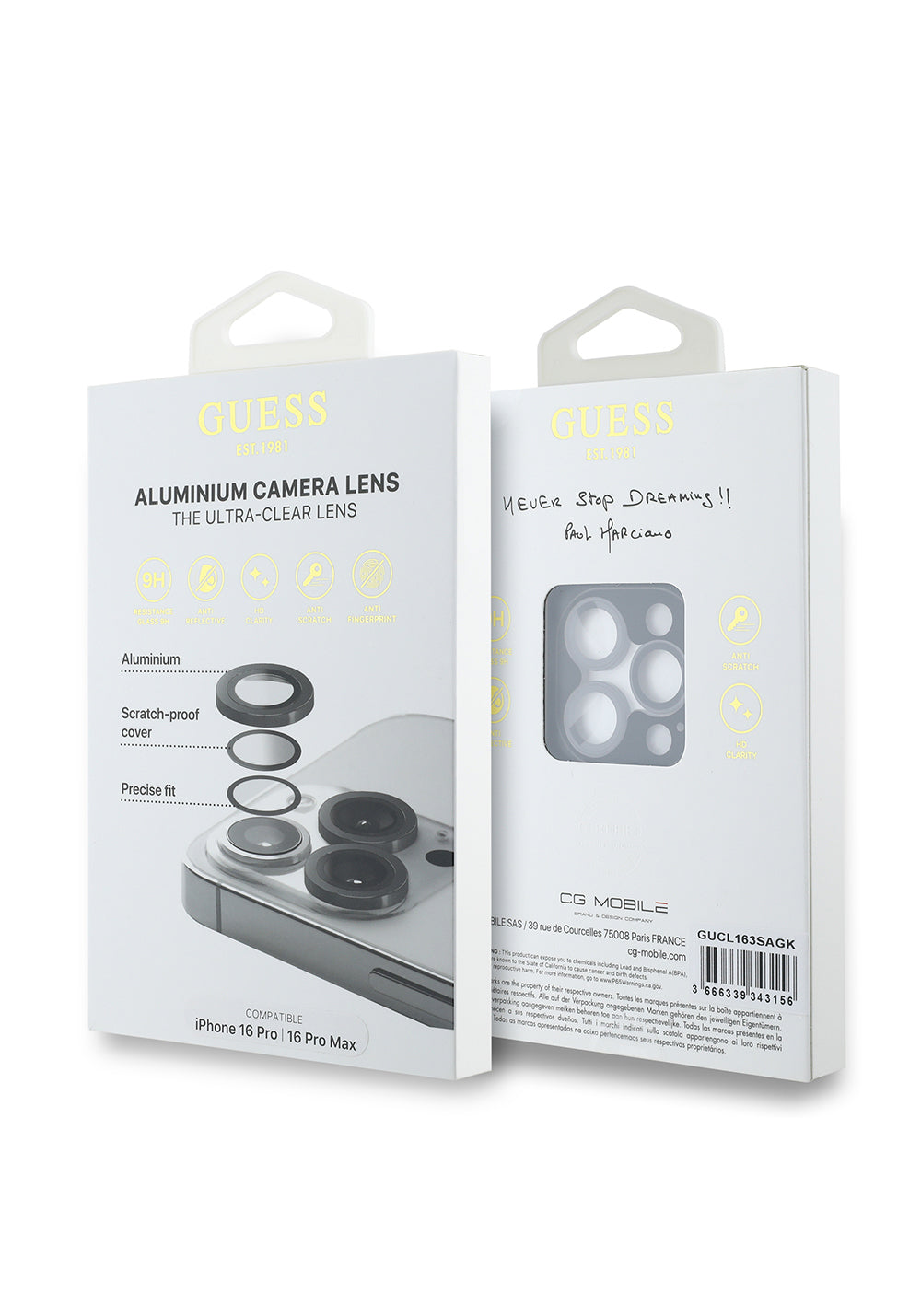 Apple iPhone 17 Pro Max Guess Orijinal Lisanslı Metal Kamera Lens Koruyucu