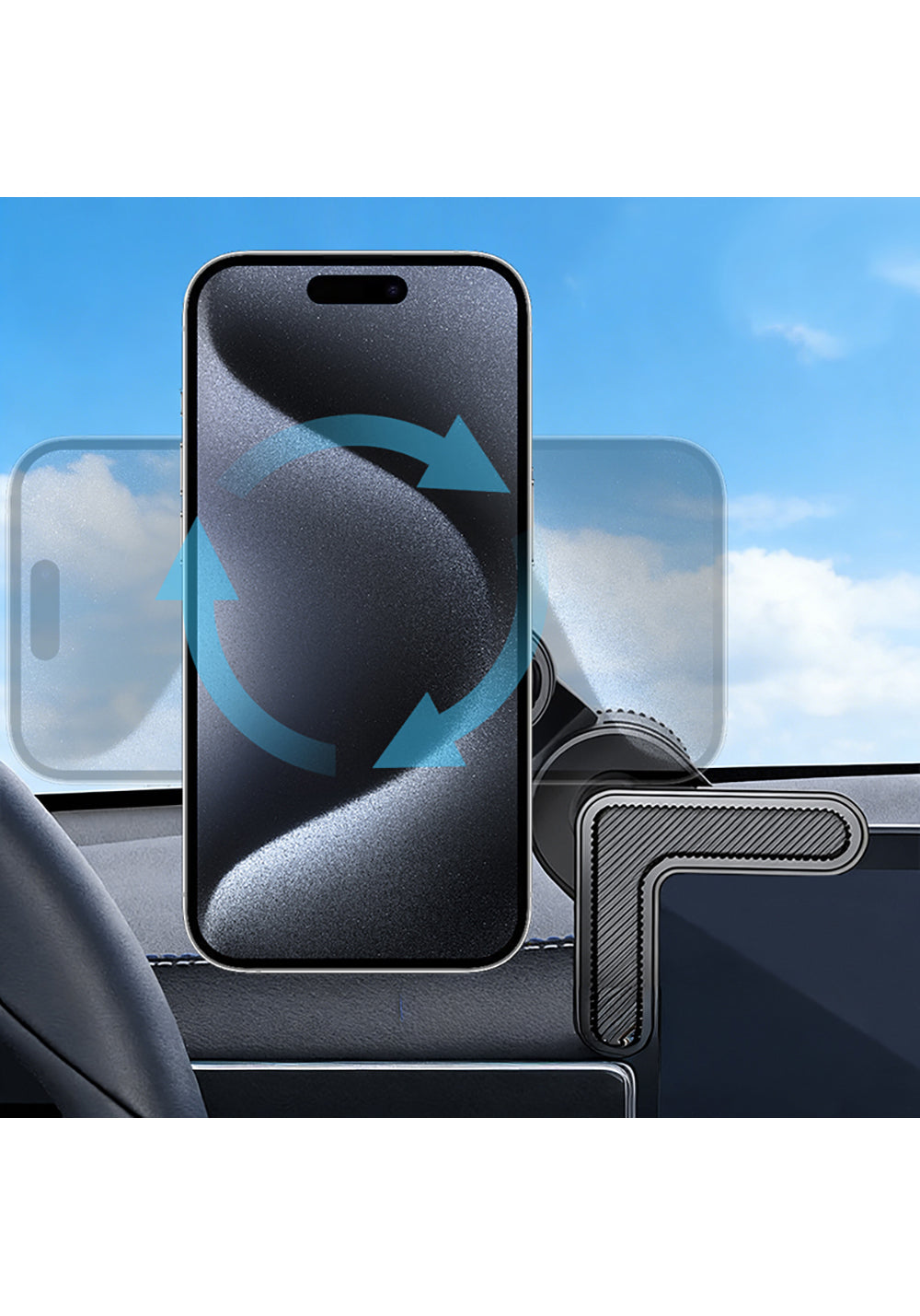 Go Des GD-HD341 V Köşeli Ayarlanabilir Magnetik Araç İçi Telefon Tutucu