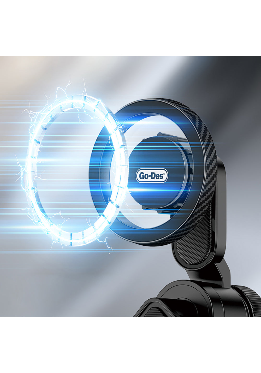 Go Des GD-HD341 V Köşeli Ayarlanabilir Magnetik Araç İçi Telefon Tutucu