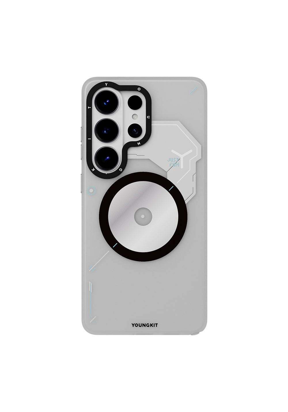 Galaxy S26 Ultra Kılıf Manyetik Şarj Uyumlu Disk Desenli Youngkit Disc Battle Kapak