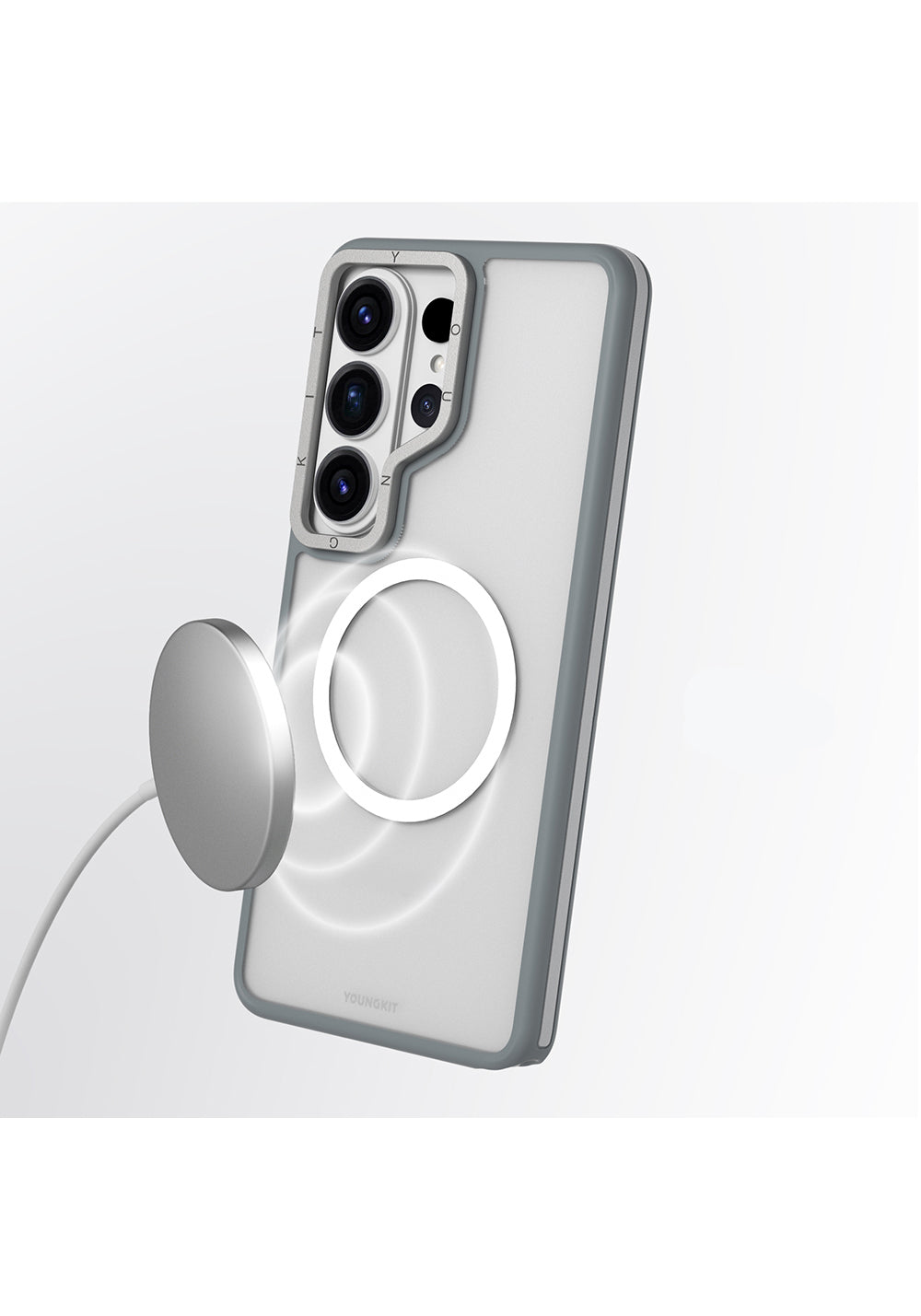 Galaxy S26 Ultra Kılıf Manyetik Şarj Uyumlu Youngkit Rock Sand Serisi Kapak